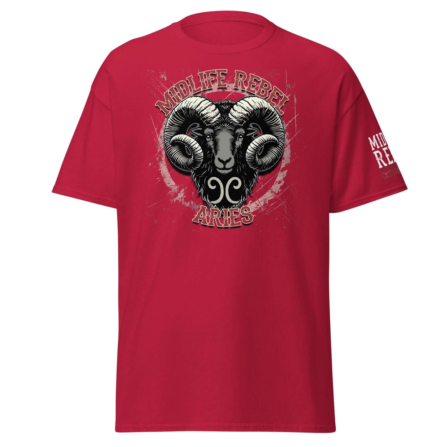 Channel the fearless energy of Aries with this gritty Midlife Rebel ram design. Built for those who charge headfirst into life’s battles.