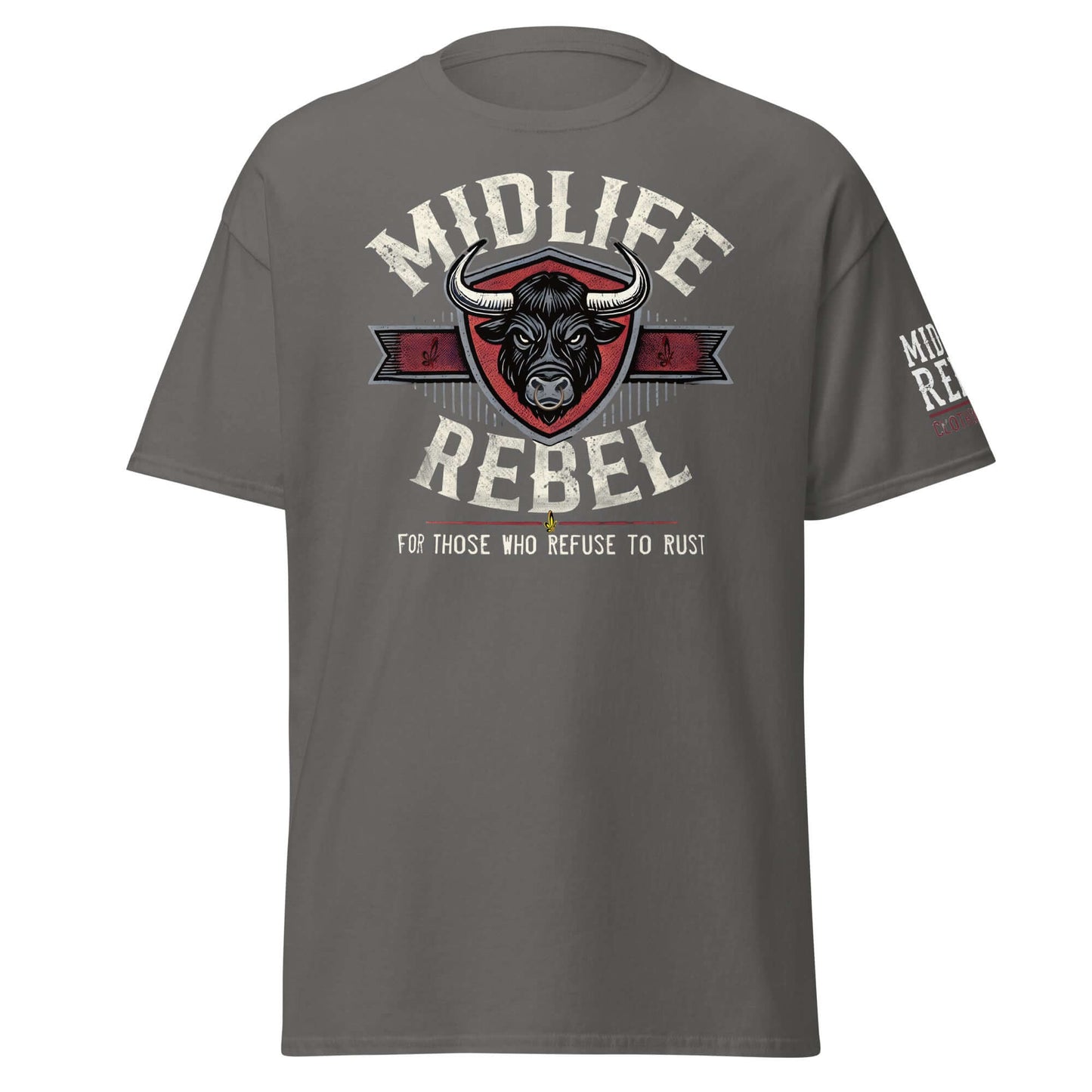 Midlife Rebel Clothing Club Bull Logo Unisex T-shirt for resilient and gritty individuals