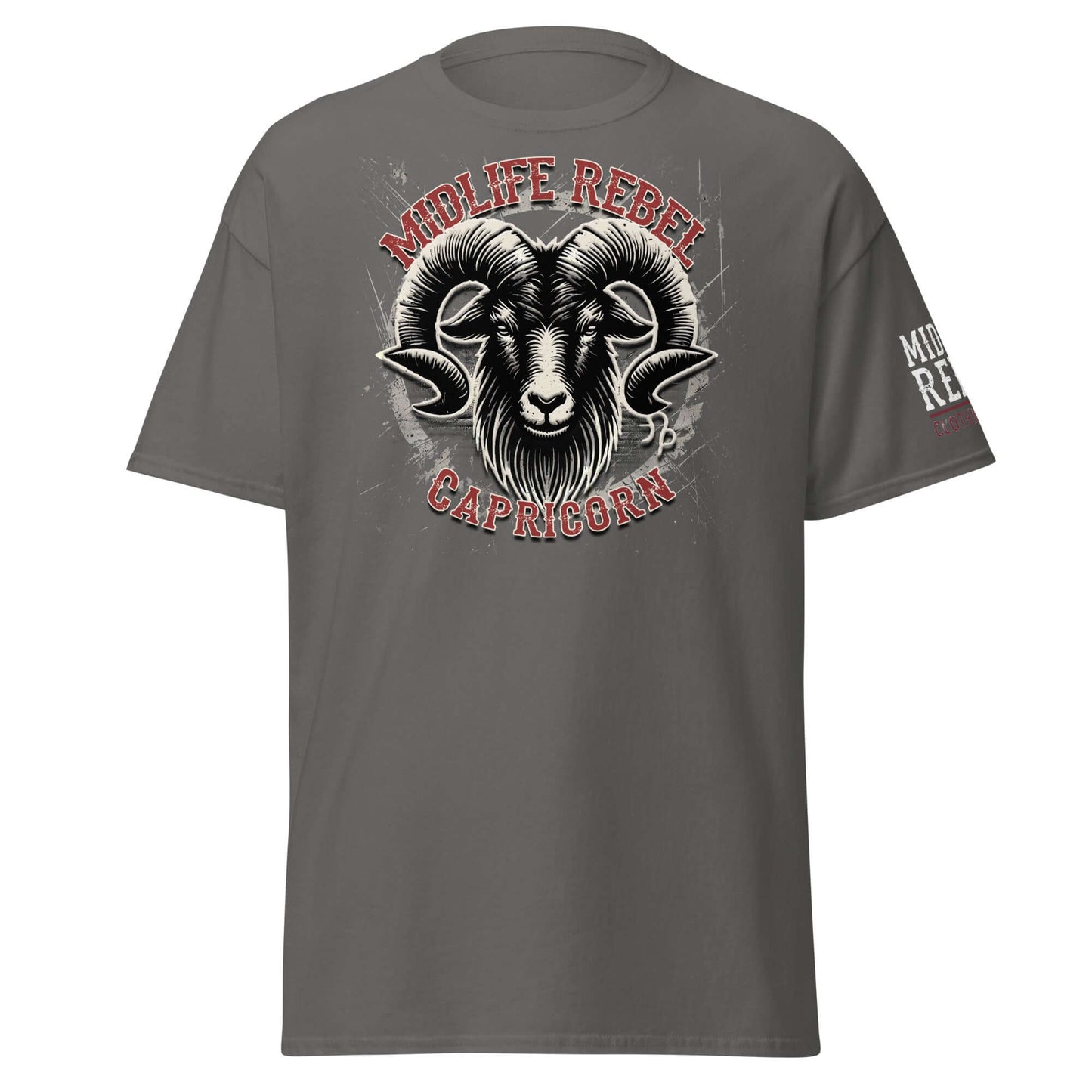 Climb higher, stand taller – this Midlife Rebel Capricorn Goat design embodies ambition and grit. Command attention!