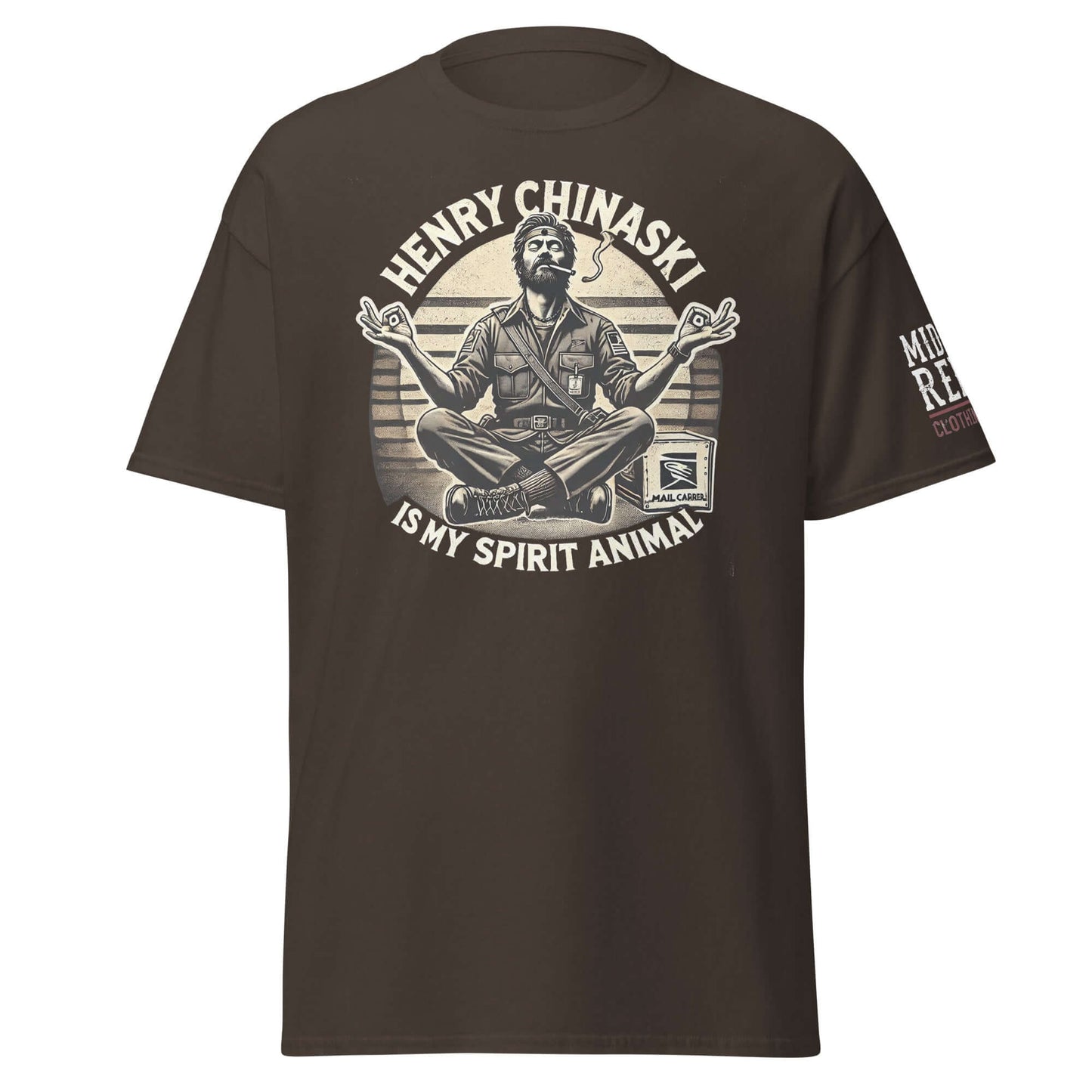 "Henry Chinaski Is My Spirit Animal Bukowski Collection Unisex Tee Midlife Rebel Design"