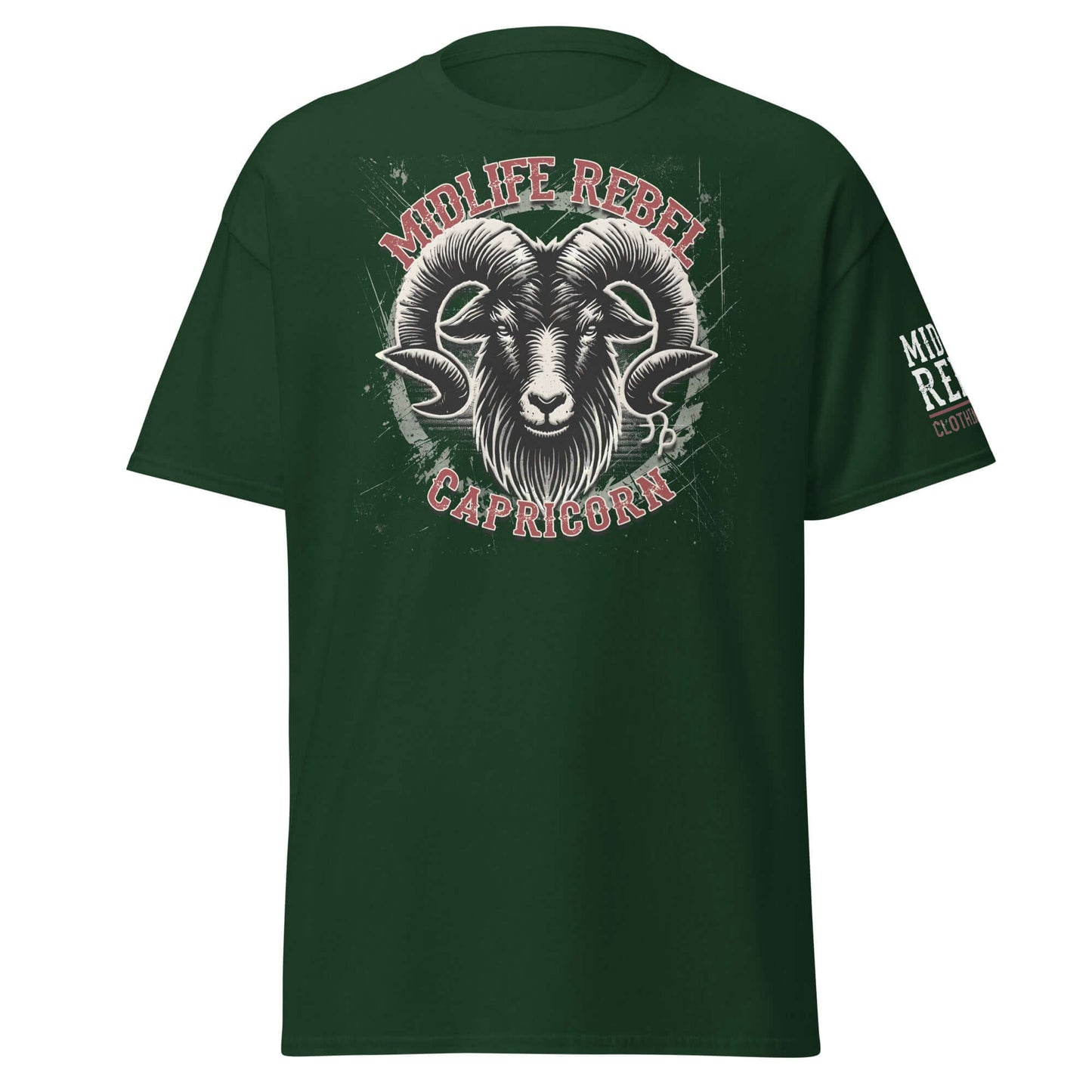 Climb higher, stand taller – this Midlife Rebel Capricorn Goat design embodies ambition and grit. Command attention!