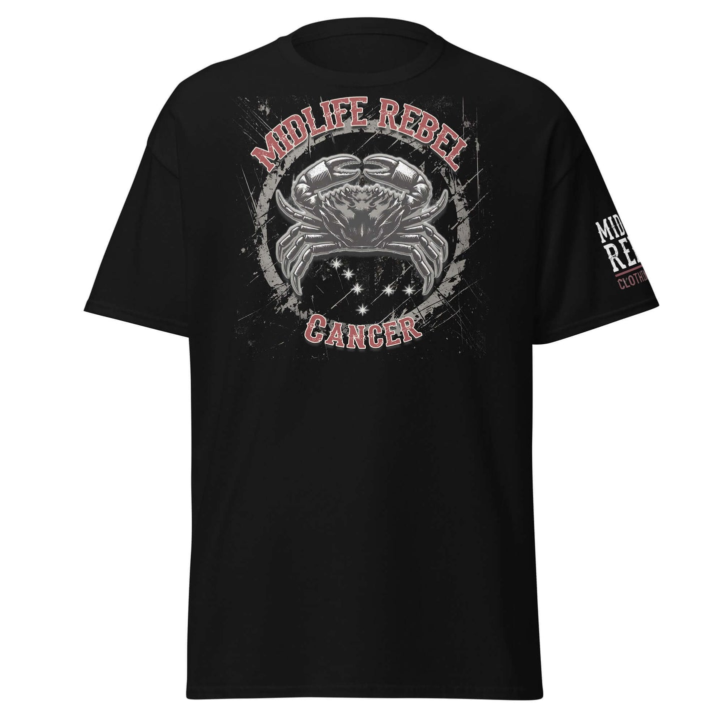 Unisex "Cancer Crab" Zodiac T-shirt by Midlife Rebel Clothing Club - Astrology apparel - Unisex classic tee